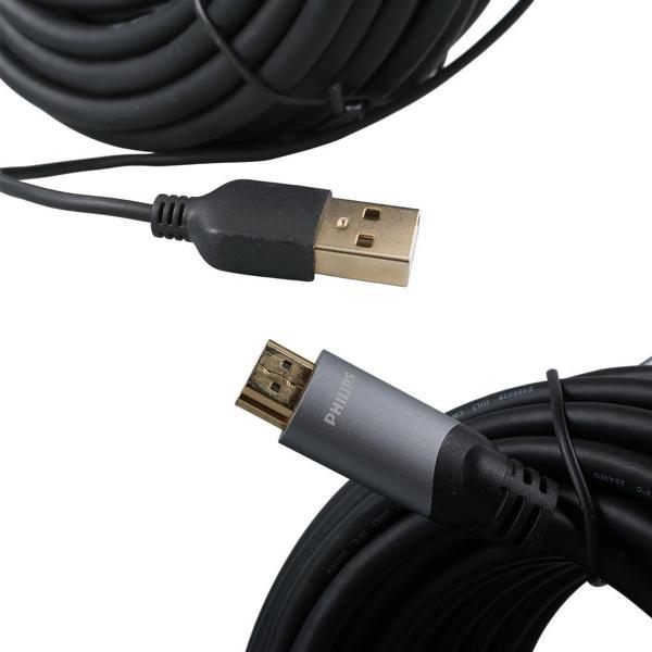 Philips SWL6122B/93 4K 60 Hz 15 Metre Usb Güç Kablolu Hdmı Görüntü Kablosu Uydu Cihazı Pc Bilgisayar Görüntü Kablosu - Image 1