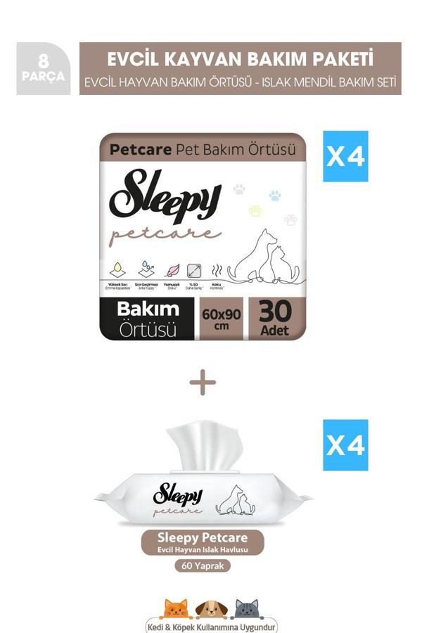 Sleepy Çiş Pedi Petcare 120 Adet Kedi Ve Köpek Islak Havlusu 240 Adet - Petcare Bakım - Image 1
