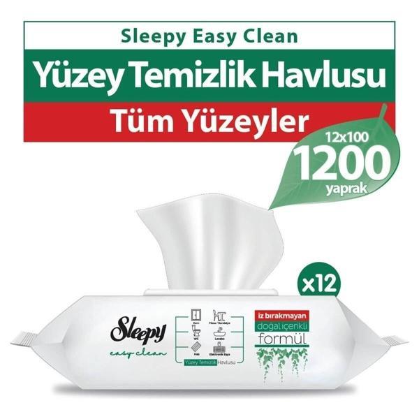 Sleepy Easy Clean Yüzey Temizlik Havlusu 12X100 (1200 Yaprak) - Image 1