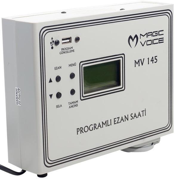 Ayt Magicvoice MV-145 3 Hocalı Programlı Duvar Tipi Ezan Saati Cami İçin Otomatik Ezan Sela Okuma Cihazı - Image 1