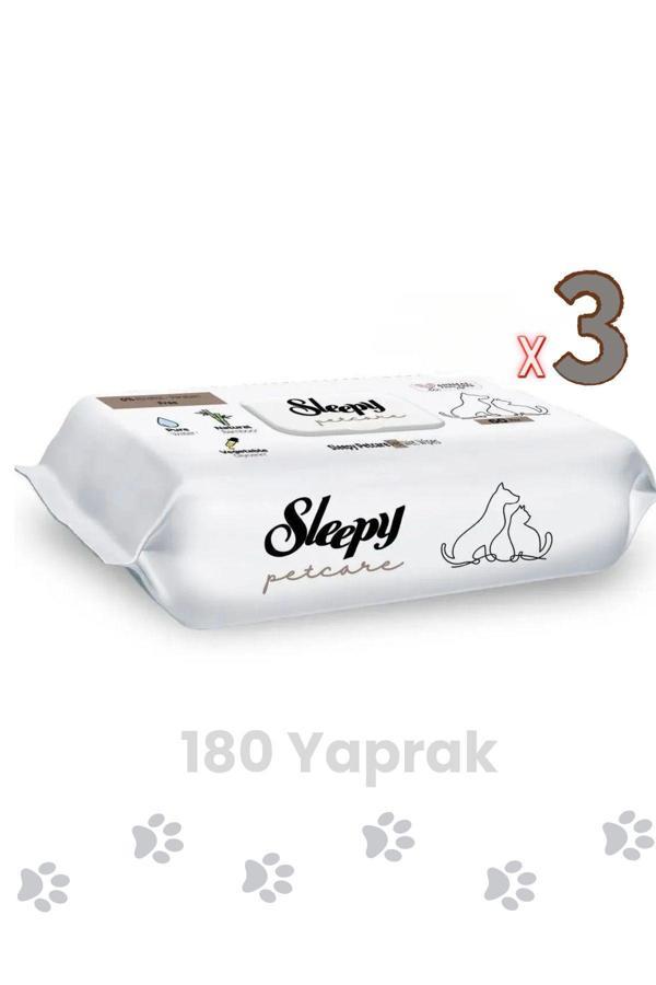 Sleepy Evcil Hayvan Islak Havlusu 3 Paket 180 Yaprak - Image 1