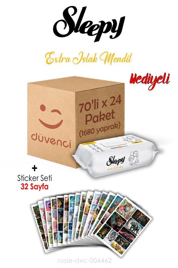Sleepy Extra Islak Havlu 70x24 (1680  yaprak) ve Sticker Seti 32 Sayfa - Image 1