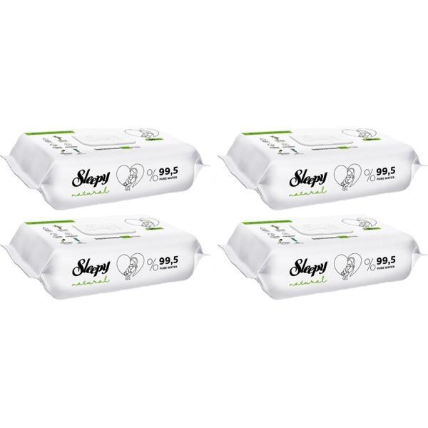 Sleepy Islak Havlu Mendil 90 Yaprak Natural Yenidoğan 4 Lü 360 Yaprak - Image 1
