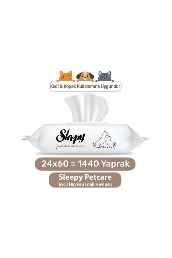Sleepy Petcare Evcil Hayvan Islak Havlusu 24x60 1440 Yaprak - Image 1