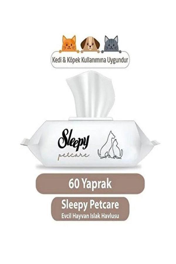 Sleepy Petcare Evcil Hayvan Islak Havlusu 60 Yaprak 3 adet - Image 1
