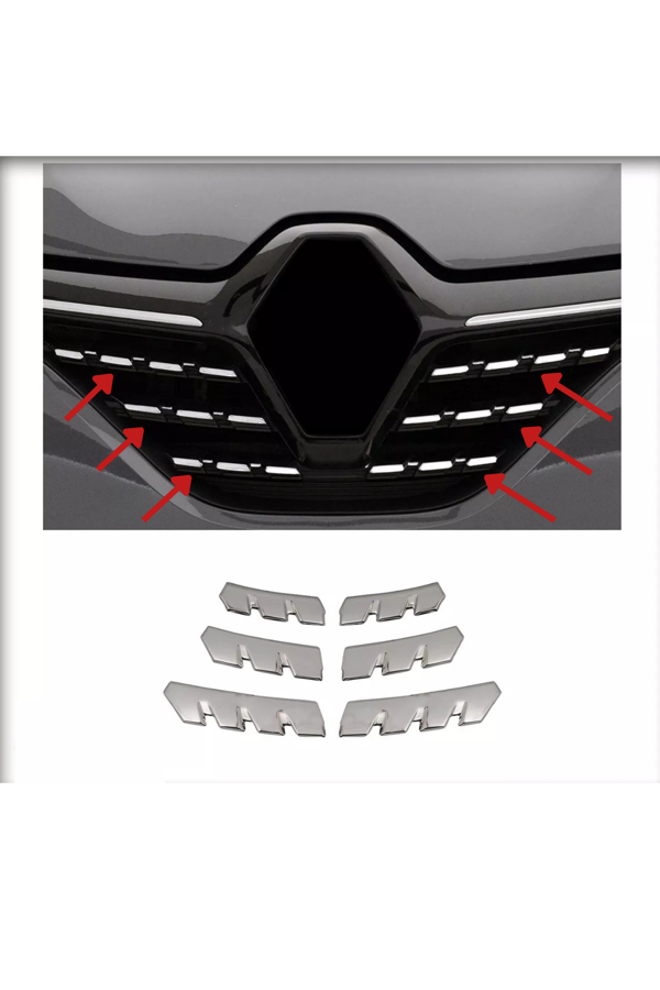 Renault Clio 5 Krom Ön Alt Panjur 6 Parça 2019 Üzeri - Image 1