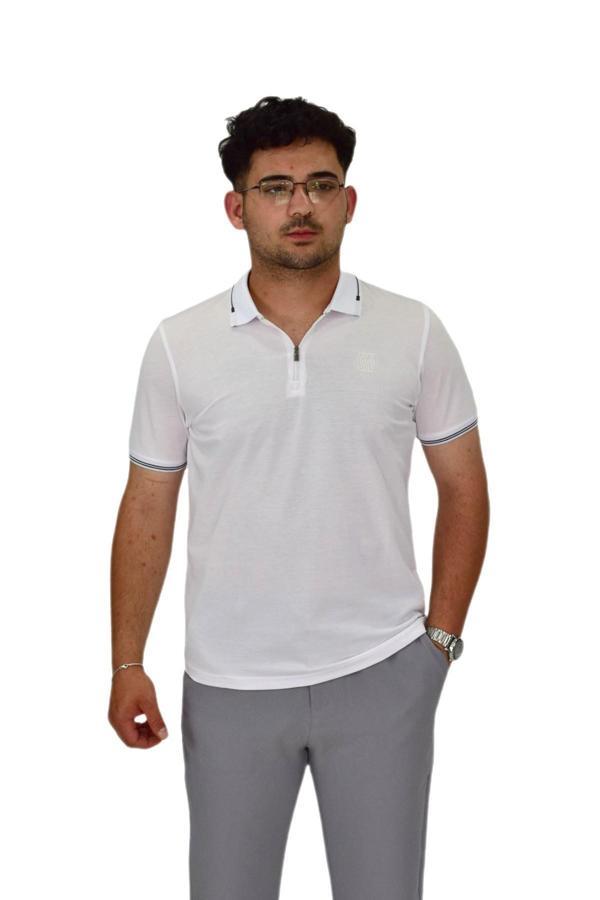 Erkek Polo Yaka Fermuarlı Tişört T237 BGL-ST04593 - Image 1