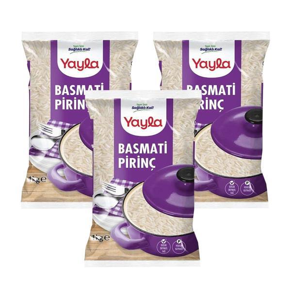 Yayla Basmati Pirinç 1 kg 3 lü - Image 1