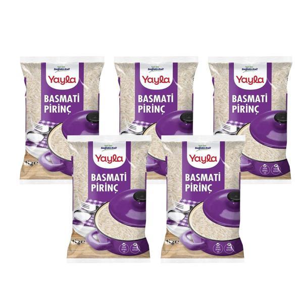 Yayla Basmati Pirinç 1 kg x 5 Adet - Image 1