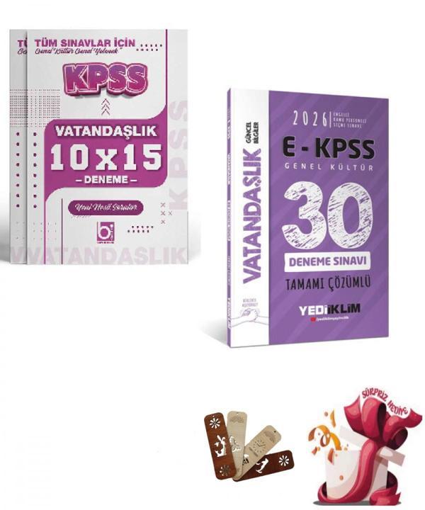 2026 E - KPSS Tüm Adaylar İçin Genel Kültür Vatandaşlık Deneme Seti Yediiklim ve Bigelio Yayıncılık - Bi bigelio - Image 1
