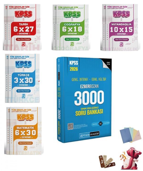 2026 KPSS Genel Yetenek Genel Kültür Ezberbozan 3000 Tamamı Video Çözümlü Soru Bankası ve Deneme Set - Bi bigelio - Image 1