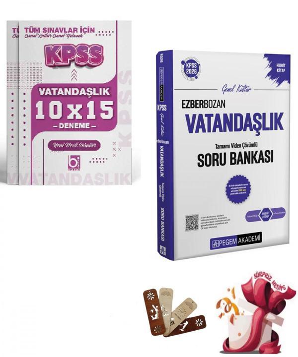 2026 KPSS Genel Yetenek Genel Kültür Ezberbozan Vatandaşlık Tamamı Video Çözümlü Soru Bankası ve Den - Bi bigelio - Image 1