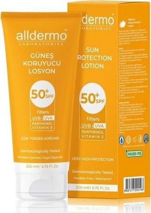 Alldermo Güneş Koruyucu Losyon Spf50+ 200 Ml - Image 1