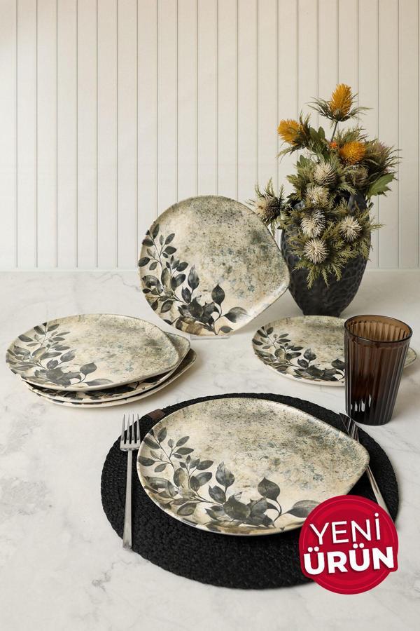 Keramika Forest Rustle Serenity Servis Tabağı 27 Cm 6 Adet 23008 - Image 1