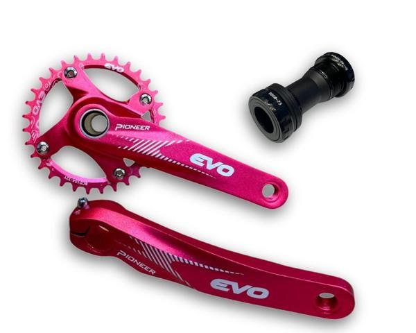 Evo Pioneer 34T Kırmızı Hollowtech Göbek Tek Yaprak Aynakol - Image 1