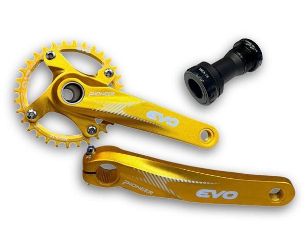 Evo Pioneer 34T Sarı Hollowtech Göbek Tek Yaprak Aynakol - Image 1