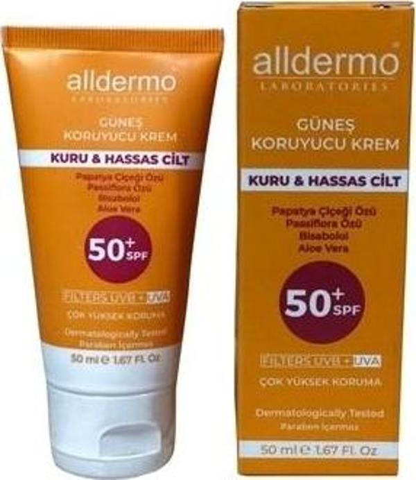 Alldermo Spf 50+ Kuru Hassas Cilt Krem 50 Ml Tüp - Image 1