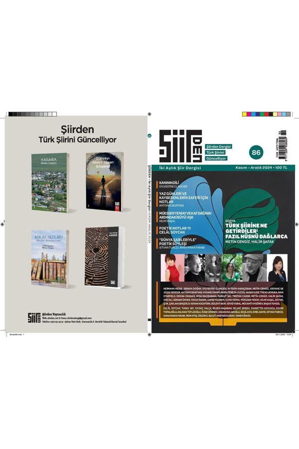 Şiirden Yayınları Şiirden Dergisi Sayı 86 - Şiirden Yayınları - Image 1