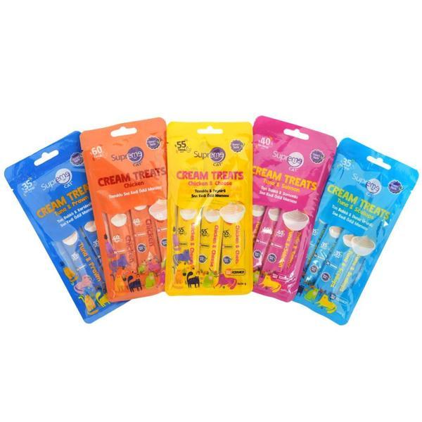 Supreme Cat Sıvı Kedi Ödül Maması Karma Paket 5 Paket Toplam 20x14 Gr - Image 1