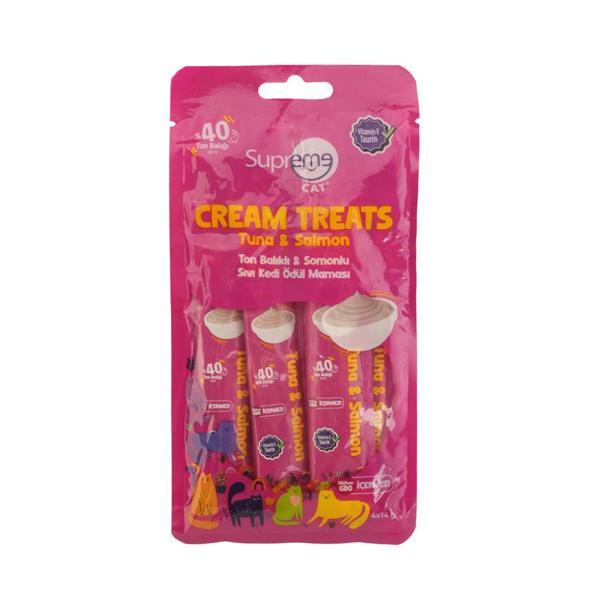 Supreme Cat Sıvı Kedi Ödül Maması Ton Balıklı & Somonlu 4x14 Gr - Image 1