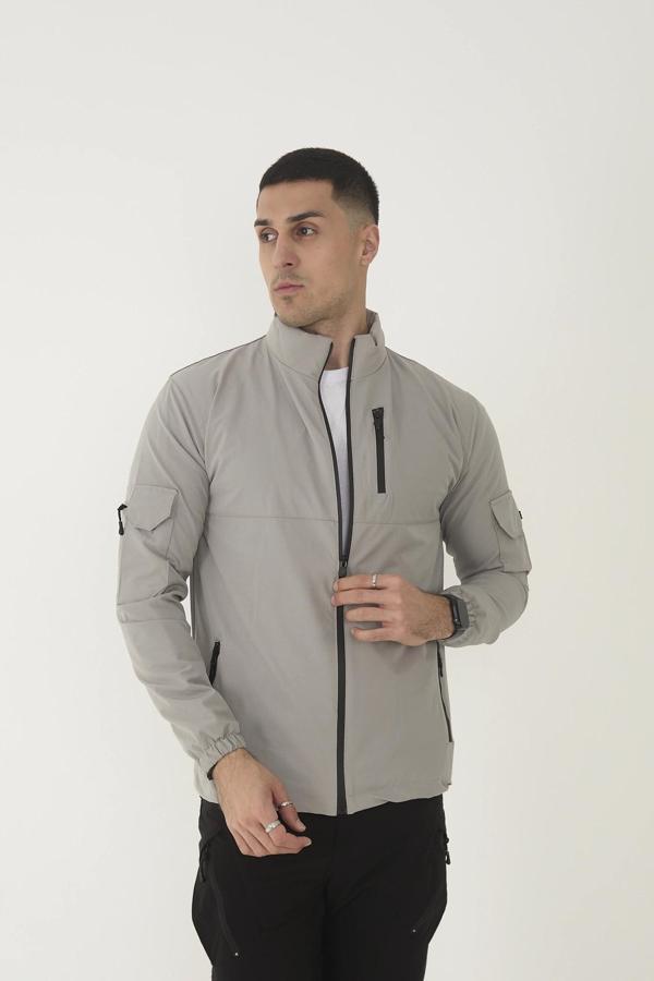 Outdoor Unisex Slim Fit Likralı Su İtici Çok Cepli Mevsimlik Taktik Spor Ceket - Image 1