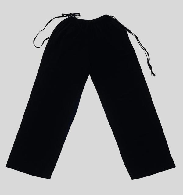 Kadın Yazlık %100 Keten Bol Paça Pantolon – Yandan Bağcıklı, Rahat Ve Bol Kesim - Image 1