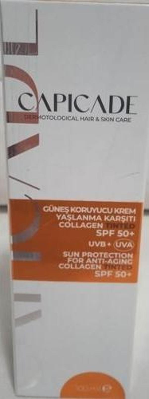 Capicade Spf50+ Güneş Koruyucu Kremi  Collagen Tinted 100Ml - Image 1