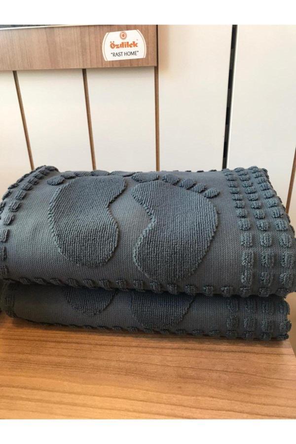 Özdilek Banyo Ayak Havlusu 2'Li (Antrasit) - Image 1