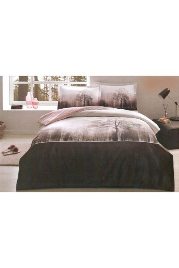 Özdilek Çift Kişilik ( Çarşafı Lastikli ) Ranforce Nevresim Takımı Bordo - Image 1