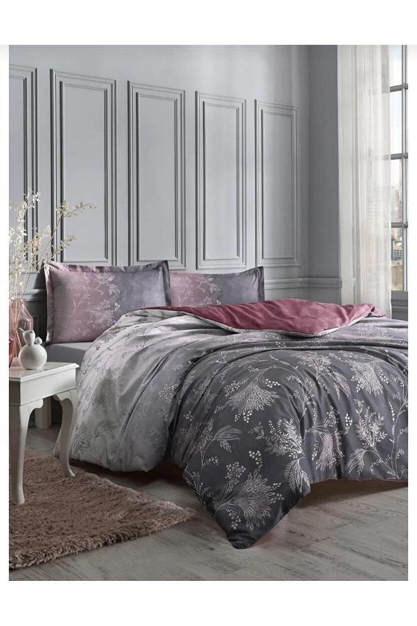 Özdilek King Size (Battal Boy) Nevresim Takımı Ditsy Mor - Image 1