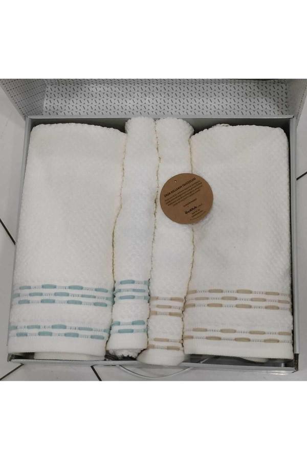Özdilek (4 Parça) Büyük Boy Banyo Havlu Takımı - (2 Ad 90X150Cm) + (2 Ad 50X90Cm) - Image 1