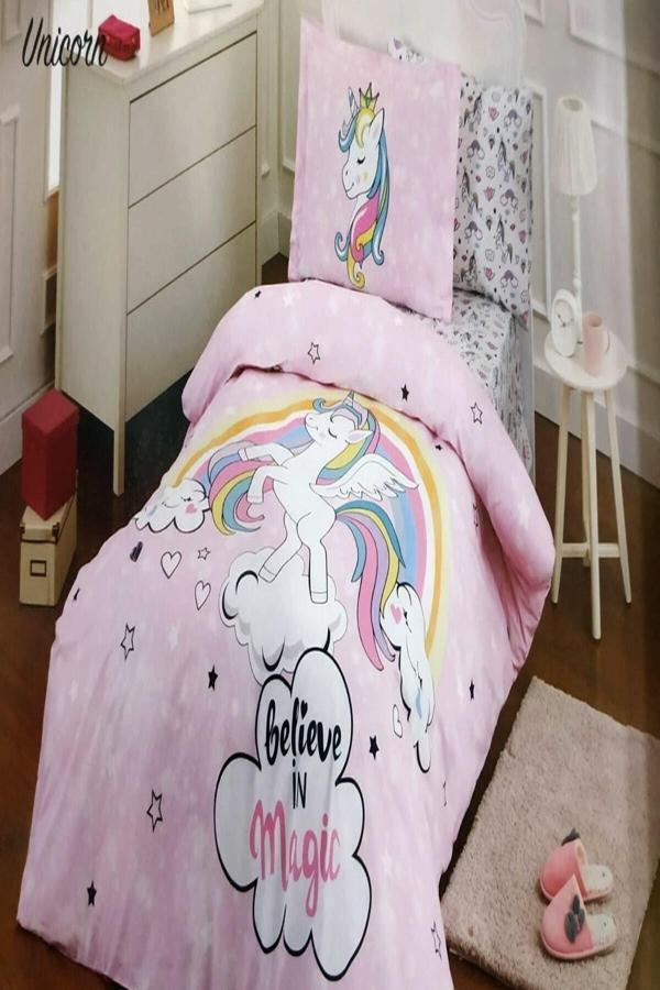 Özdilek Tek Kişilik Ranforce Uyku Seti Unicorn Pembe - Image 1