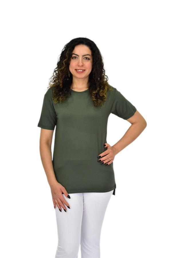 Kadın Yarım Kol Sıfıryaka Likralı Tişöt  BGL-ST04652 - Image 1