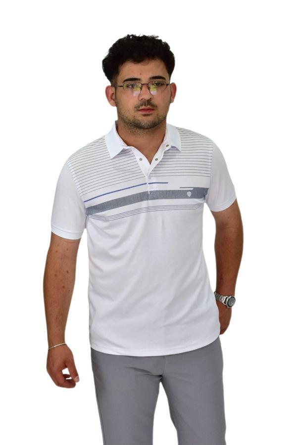 Erkek Polo Yaka Pano Çizgili Tişört T273 BGL-ST04592 - Image 1