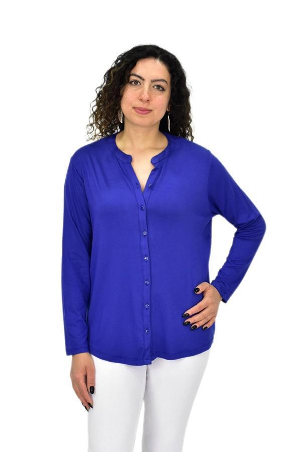 Kadın Uzun Kol Düğmeli Bluz BGL-ST04680 - Image 1