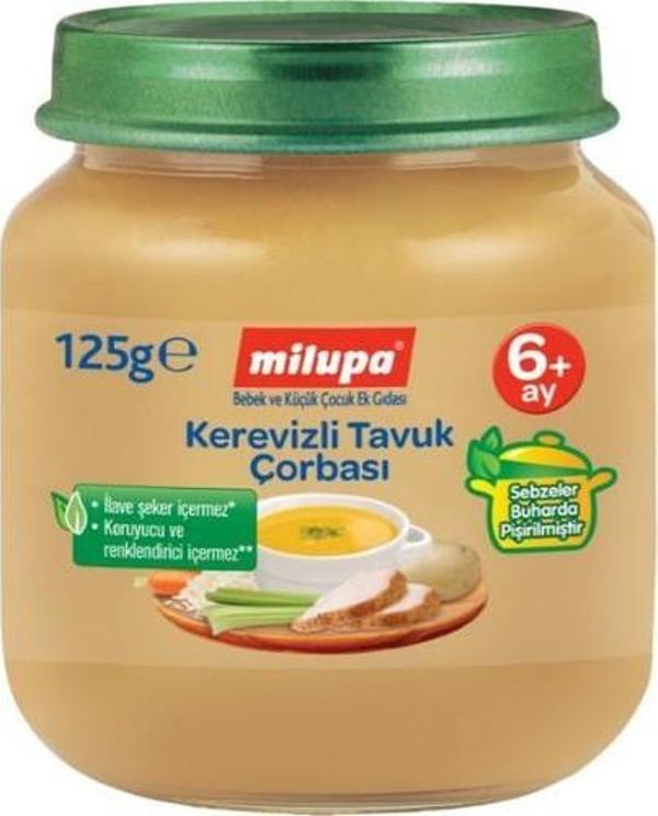 Milupa Kerevizli Tavuk Çorbası Kavanoz 125 G 6+ Ay - Image 1