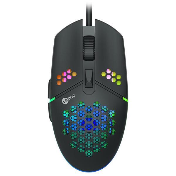 LECOO MS105 3200 DPI 6 TUŞLU KABLOLU RGB LED AYDINLATMALI GAMING MOUSE (5060) - Image 1