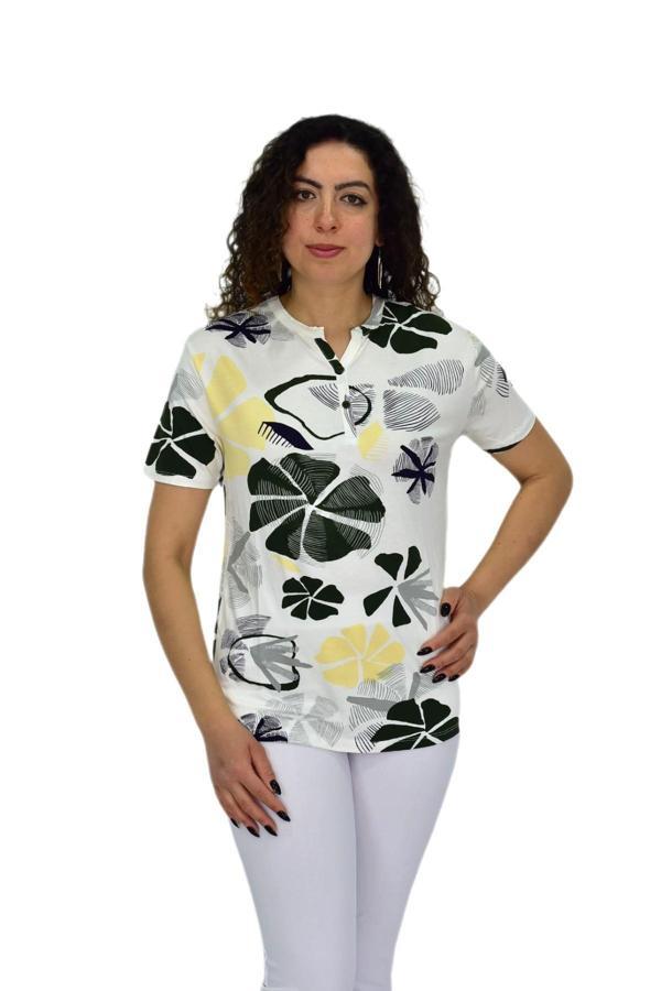 Kadın Kısa Kol Baskılı Bluz BGL-ST04697 - Image 1