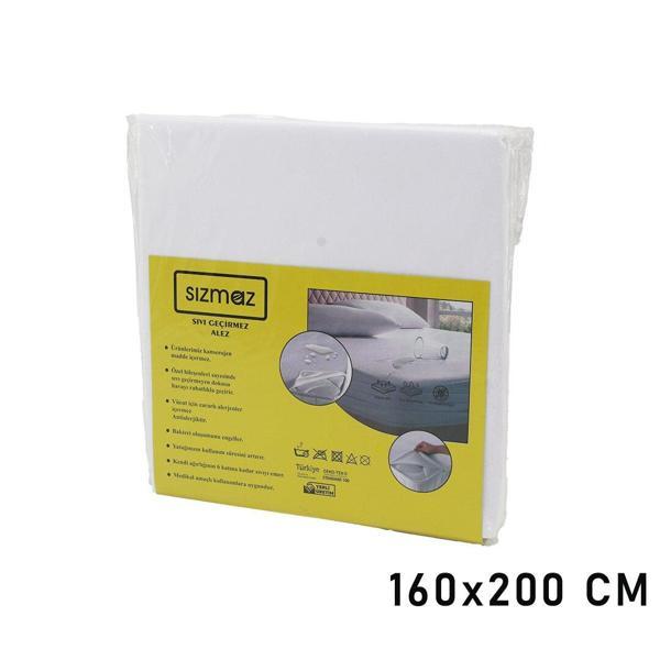 ÇİFT KİŞİLİK  YATAK KORUYUCU  SIVI GEÇİRMEZ  ALEZ  160X200CM   HAVA ALIR   ANTİBAKTERİYEL   ANTİALERJİK (5060) - Image 1