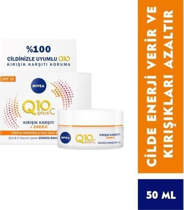 Nivea Q10+ C Kırışık Karşıtı Enerji Gündüz Bakım Kremi 50Ml - Image 1