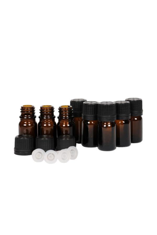 Spain 10 Adet 5 ml Medikal Kahverengi Kehribar(AMBER) Cam Şişe ( Içten Damlalıklı 5 Cc ) - Image 1