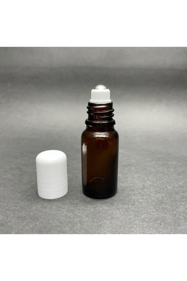 20 Cc Amber Cam Roll-on Şişesi - 20 Ml Çelik Bilyeli Şişe - Cam Roll On Şişe - Cam Şişe (120 Adet) - Image 1