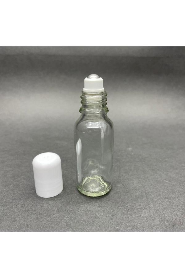 20 Cc Şeffaf Cam Roll-on Şişesi - 20 Ml Çelik Bilyeli Şişe - Cam Roll On Şişe - Cam Şişe (120 Adet) - Image 1