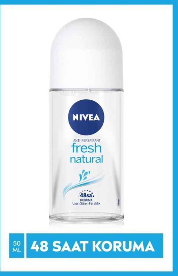 Kadın Roll-on Deodorant Fresh Natural 50ml, 48 Saat Anti-perspirant Ter Koruması, Okyanus Özleri - Image 1