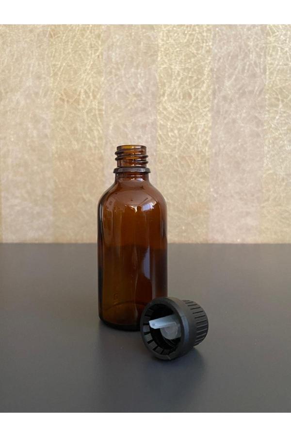50 ml Amber Şişe İçten Damlalıklı 50 Adet - Image 1