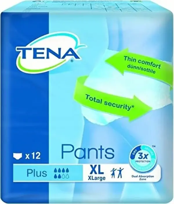 Tena 6 Damla Plus Emici Külot 12 Adet Xl Ekstra Large Hasta Bezi - Image 1