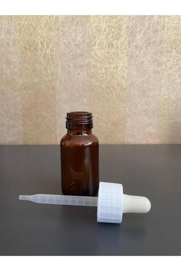 30 Cc Amber Cam Şişe Plastik Damlalıklı 24 Adet - Image 1