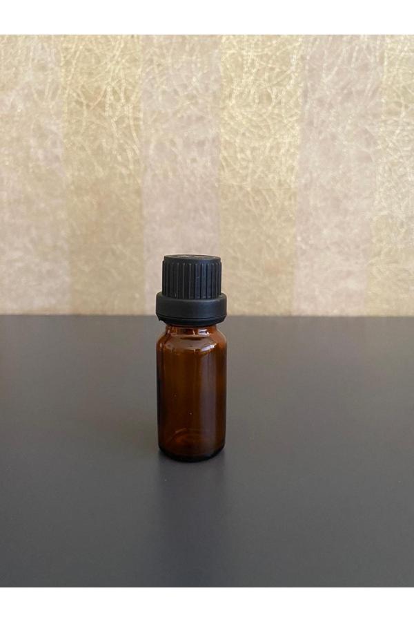 10ml Amber cam içten damlalıklı şişe siyah kapak, 100 adet, damlalıklı şişe, damlatmalı şişe  - Image 1