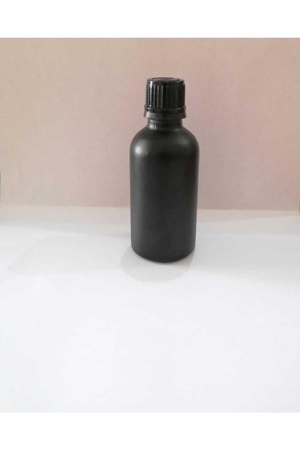50cc, Siyah Şişe, Damalalıklı Şişe, Tıpalı Kapak 25 Adet , Yağ Şişesi - Image 1