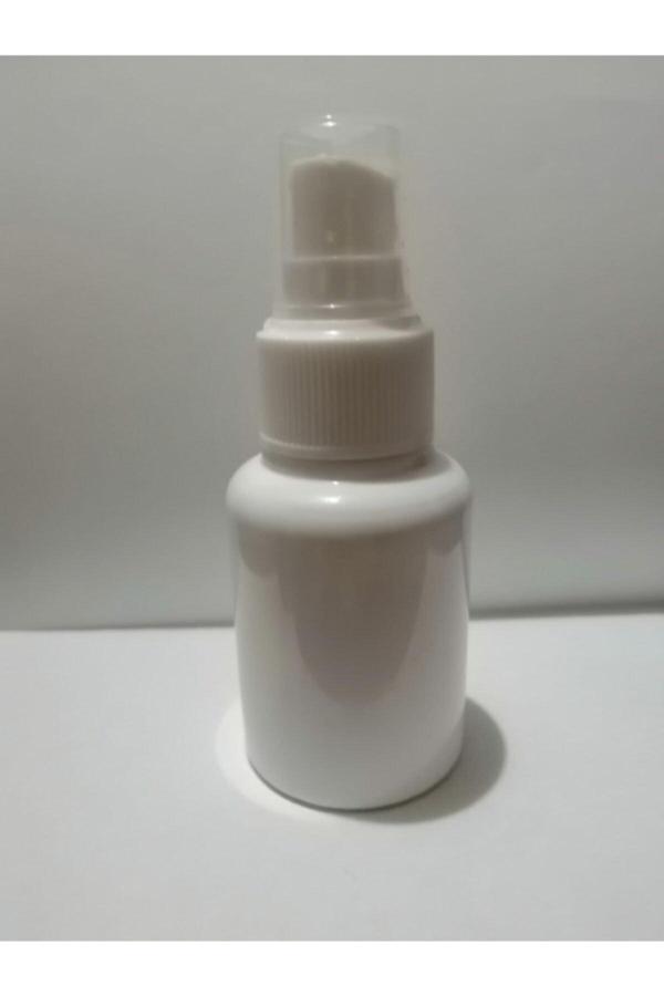 60ml Beyaz Mat Tombul Plastik Şişe+sprey Başlık,dezenfektan Şişesi,medikal Şişe,boş Şişe,50 Adet - Image 1